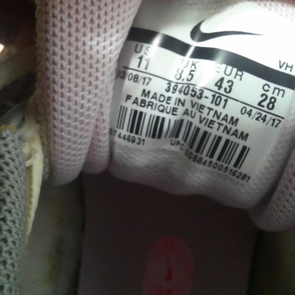 Nike Initiator Womens Running Shoes Size 11 White Silver Pink 394053-101  2017 - Picture 11 of 11